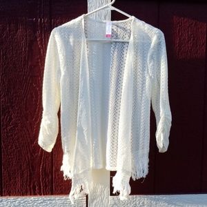 Cream 3/4 sleeve cardigan